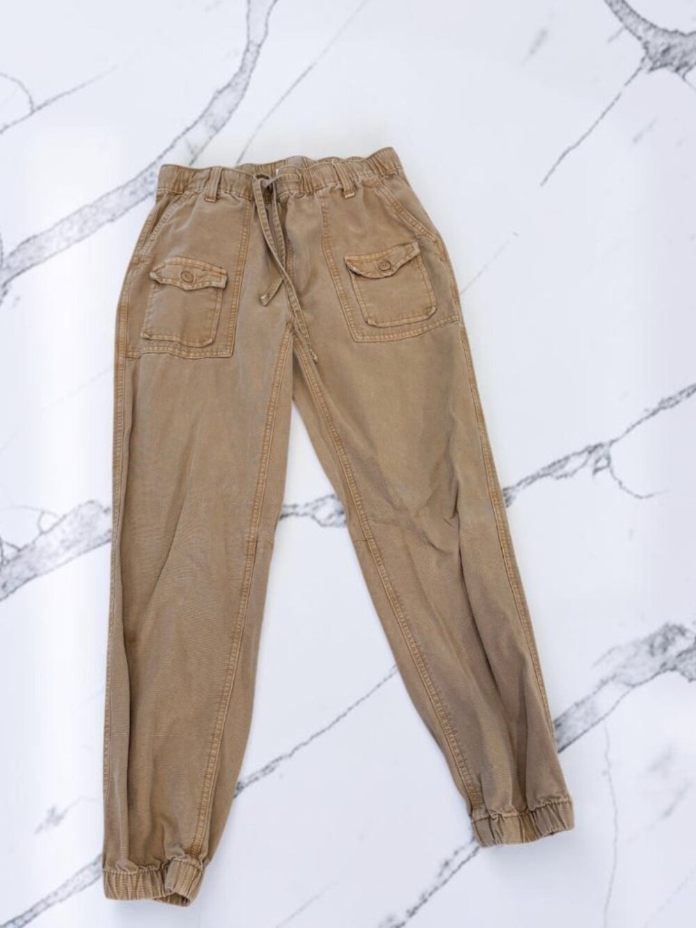 Aerie Double Pocket Utility Jogger Pants Size XS in Artifact Tan - Picture 2 of 12